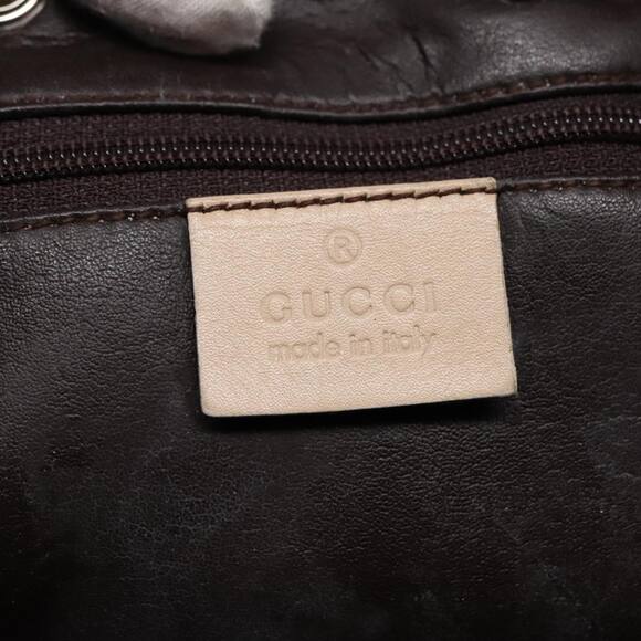 GUCCI GG Canvas Tote Bag Beige Silver 002 002 - Picture 15 of 16